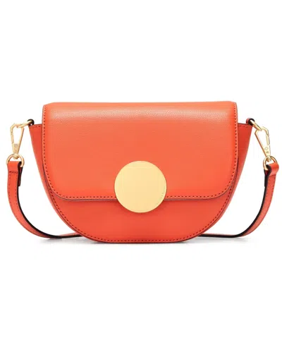 Oryany Lottie Convertible Crossbody Leather Handbag In Orange