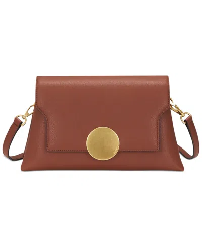 Oryany Lottie Convertible Leather Magnetic Crossbody Handbag In Toffee Tan