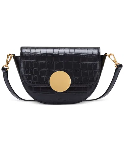 Oryany Lottie Croco Convertible Crossbody Handbag In Black