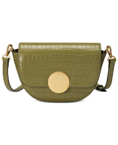 Oryany Lottie Croco Convertible Crossbody Handbag In Green