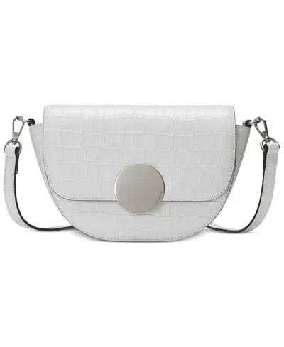 Oryany Lottie Croco Convertible Crossbody Handbag In Off White