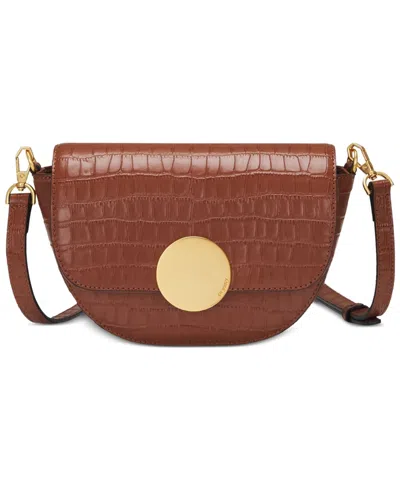 Oryany Lottie Croco Convertible Crossbody Handbag In Brown