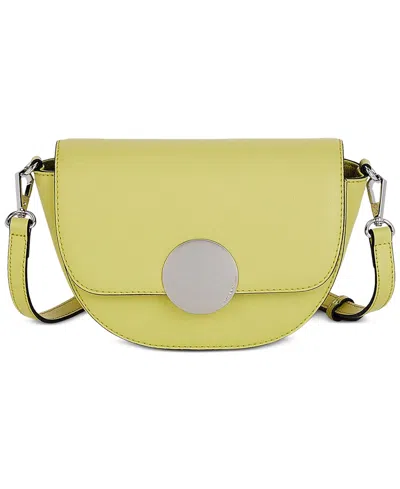 Oryany Lottie Leather Saddle Crossbody Handbag In Baby Green