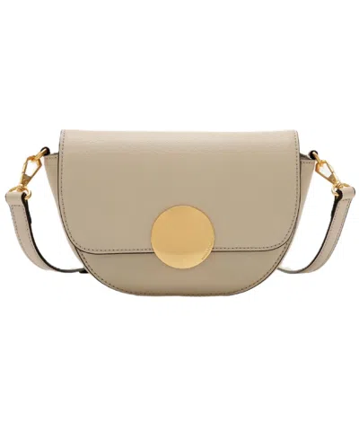 Oryany Lottie Leather Saddle Crossbody Handbag In Neutral