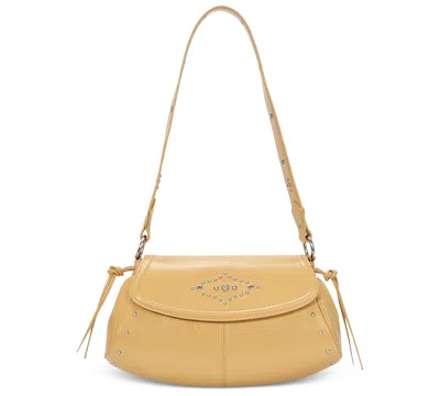Oryany Moroccan Stud Studded Adjustable Strap Shoulder Handbag In Honey