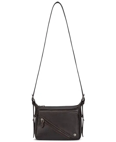 Oryany Moto Small Leather Crossbody Handbag In Black