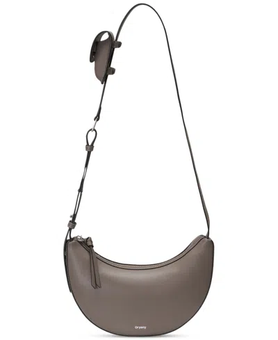 Oryany Rookie Adjustable Leather Crossbody Handbag In Gray