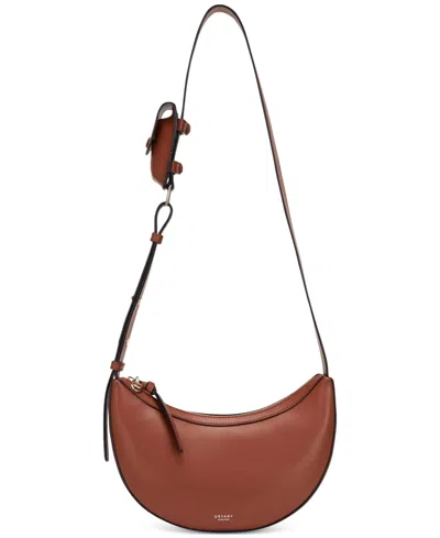 Oryany Rookie Adjustable Leather Crossbody Handbag In Toffee Tan