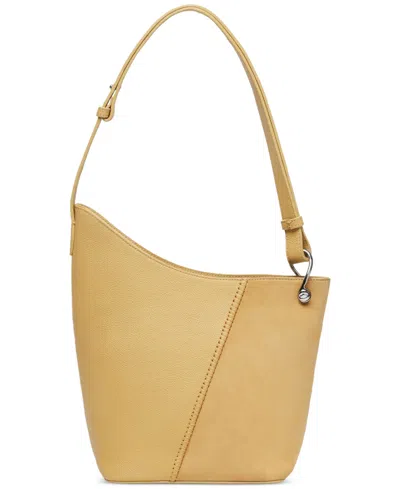 Oryany Sage Leather And Suede Adjustable Bucket Shoulder Handbag In Brown