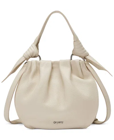 Oryany Selena Leather Crossbody Bucket Handbag In Neutral