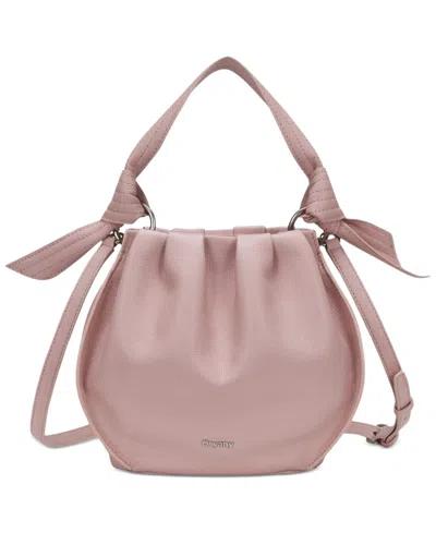 Oryany Selena Leather Crossbody Bucket Handbag In Pink