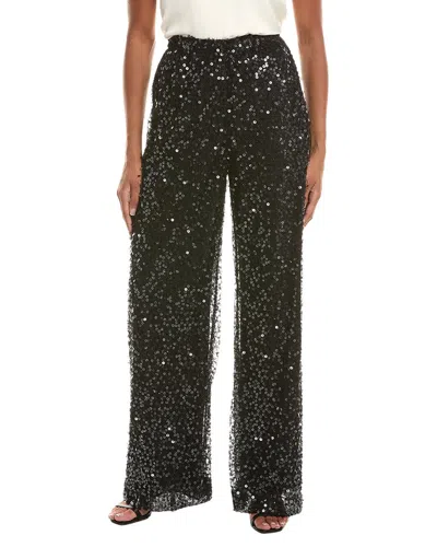 Oscar De La Renta Floating Sequins Pant In Black