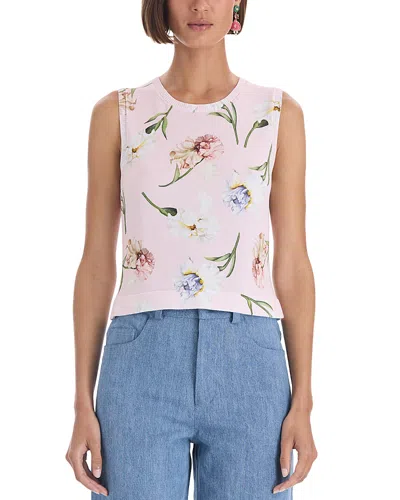 Oscar De La Renta Floral Printed Twinset Tank In Multi