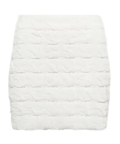 Oscar De La Renta High-rise Miniskirt In White
