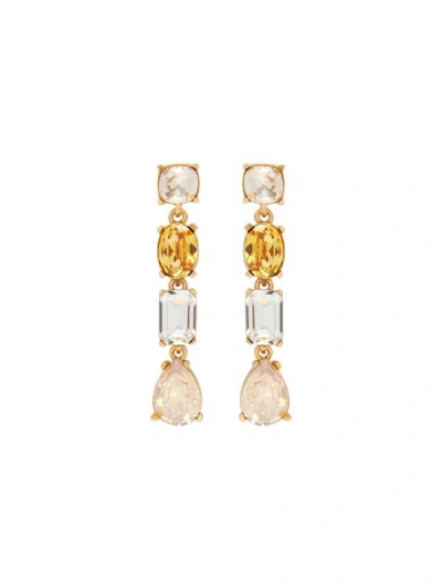 Oscar De La Renta Large Gallery Earrings In Gold