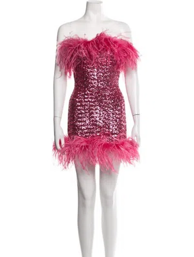 Pre-owned Oseree Off-the-shoulder Mini Dress W/ Tags In Pink