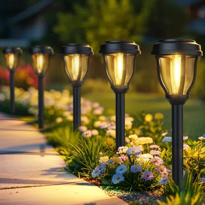 Oshana 12 Pack Solar Lights Outdoor, Solar Pathway Lights Auto On/off Waterproof Garden Landscape Lighting 