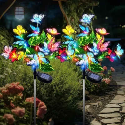 Oshana 2-pack Led Solar Butterfly Landscape Lights