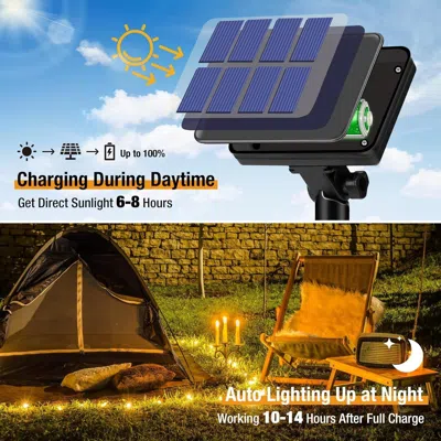 Oshana 4 Pack Solar String Lights Outdoor - Total 132ft 320led Solar Fairy Lights Outside Waterproof 8 Mode