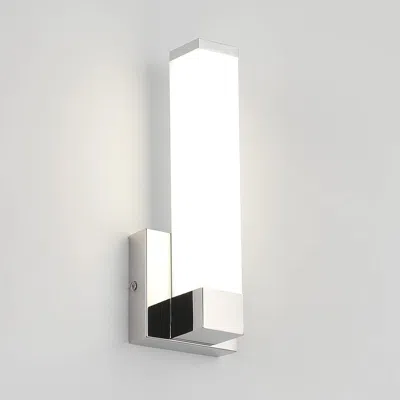 Oshana Chrome Wall Lights For Bedroom Modern Indoor Led Hallway Sconces Corner Light 12" Inch Height 12w 40