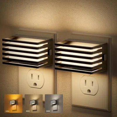Oshana Led Night Light, [2 Pack] Night Lights Plug Into Wall With Dusk To Dawn Sensor, 3 Colors 3000k/5000k