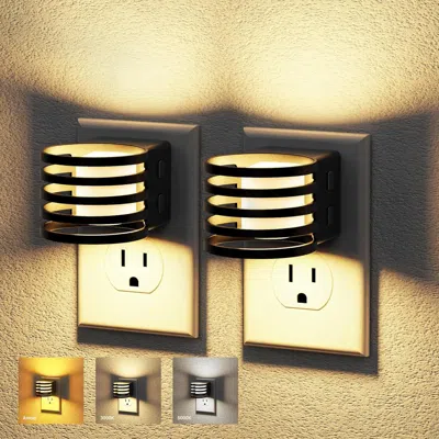 Oshana Led Night Light, Night Lights Plug Into Wall With Dusk To Dawn Sensor, 3 Colors Amber/3000k/5000k & 