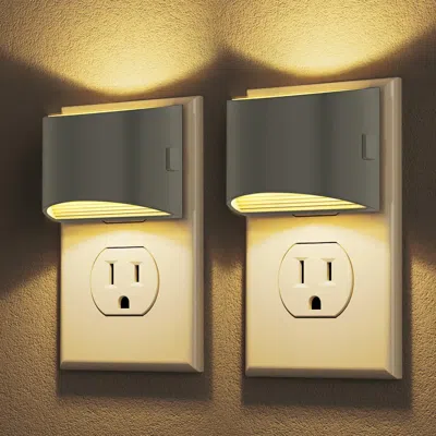 Oshana Led Night Light[2 Pack], Night Lights Plug Into Wall, 3 Level Brightness Adjustable Plug In Night Li