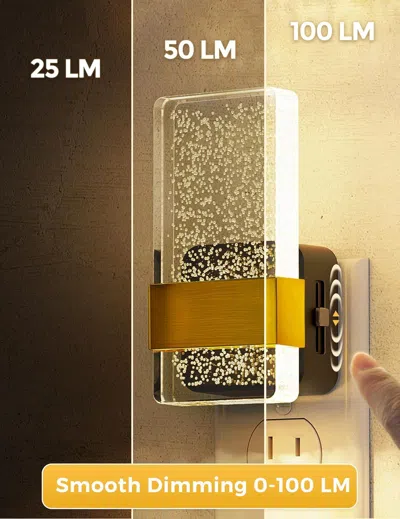 Oshana Night Light, Bathroom Night Lights Plug Into Wall With Dusk-to-dawn Sensor, 0-100lm Dimmable Nightli