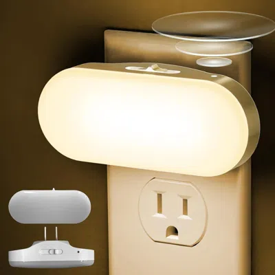 Oshana Night Lights Plug Into Wall, [2 Pack] 1w 3000k Led Night Light With Dusk To Dawn Sensor, Dimmable Ni