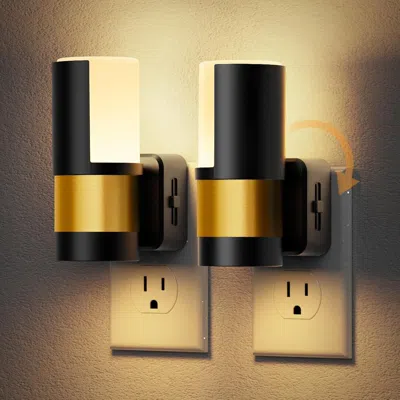 Oshana Plug In Night Light, Rotating Night Light With Dusk To Dawn Sensor, Dimmable 0-100lm Adjustable Brig