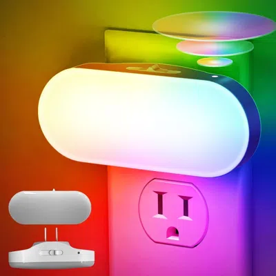 Oshana Rgb 120v Night Lights Plug Into Wall, 0.7w Led Night Light For Kids Room, Bathroom Night Light, Stai