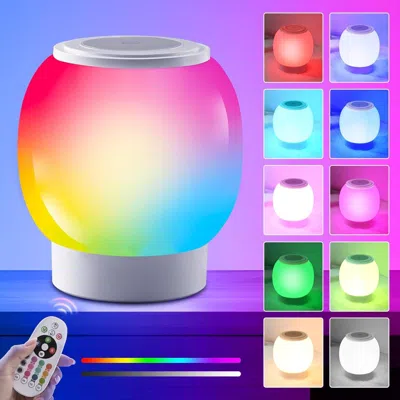 Oshana Rgb Ambient Night Light, Eye Caring, Multiple Color Variations, Stepless Dimming, Touch Night Lamp,c
