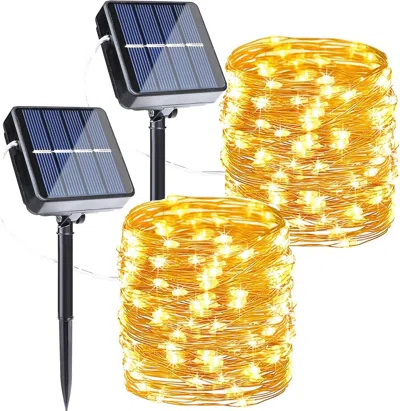Oshana Solar Fairy Lights, 2-pack Total 80ft 240led Solar String Lights Outdoor