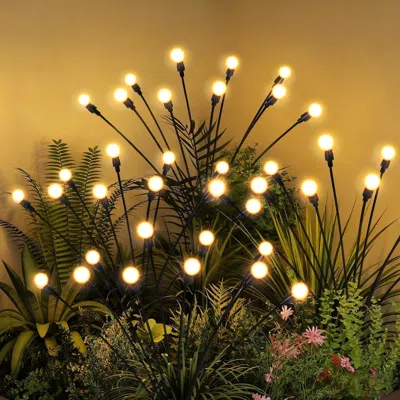 Oshana Solar Garden Lights, Led Swaying Solar Lights Outdoor Waterproof, Warm White Firefly Outdoor Decorat