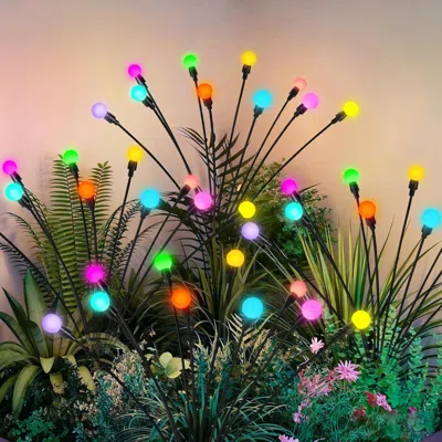 Oshana Solar Garden Lights, Led Swaying Solar Lights Outdoor Waterproof, Warm White Firefly Outdoor Decorat