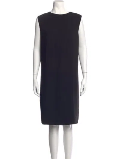 Pre-owned Oska Crew Neck Knee-length Dress In Blue