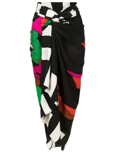 Osklen Macaw Silk Scarf In Black