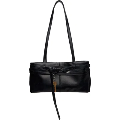 Osoi Black Shoulder Brocle Bag In Vein Black