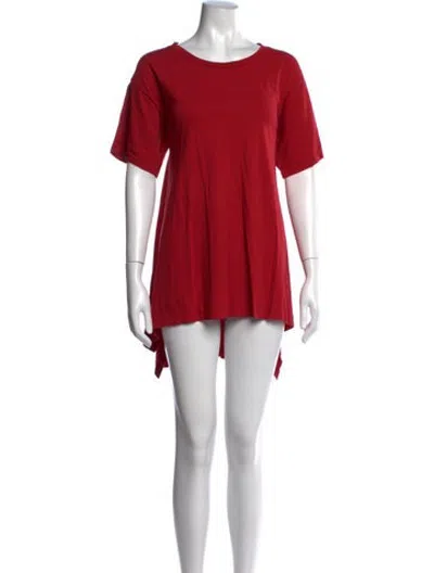 Pre-owned Ottod'ame Crew Neck Mini Dress In Red