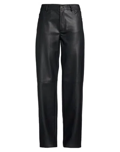 Ottod'ame Woman Pants Black Size 12 Polyurethane