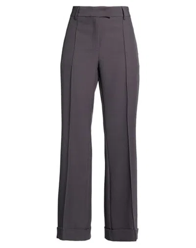 Ottod'ame Woman Pants Charcoal Size 10 Polyester In Brown