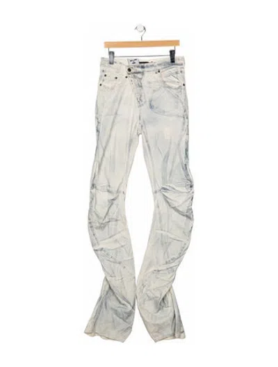 Pre-owned Ottolinger Mid-rise Flared Jeans In Blue/neutrals