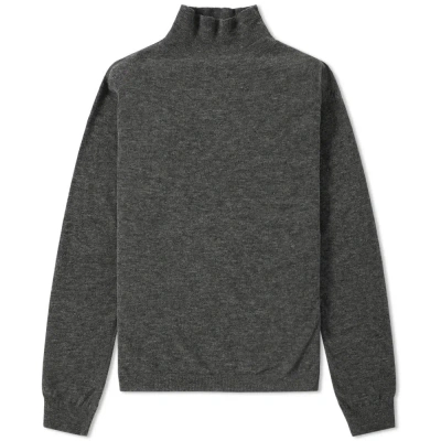 Pre-owned Our Legacy Base Turtle Neck Grey Fine Merino In Charcoal Melange