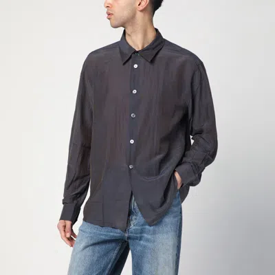 Our Legacy Bordeaux Anthracite Shirt In Silk Blend In Beige