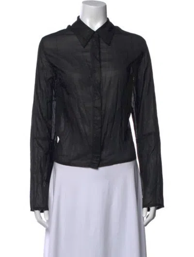 Pre-owned Our Legacy Long Sleeve Button-up Top In Black