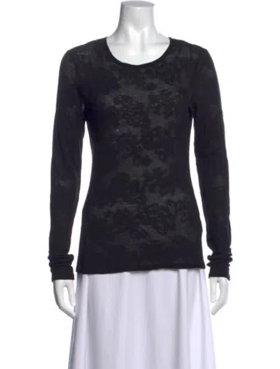 Pre-owned Our Legacy Patterned Crew Neck Top In Black