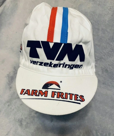 Pre-owned Outdoor Life X Rapha Hype Vintage Tvm Farm Frites Velo Cycling Cap In White