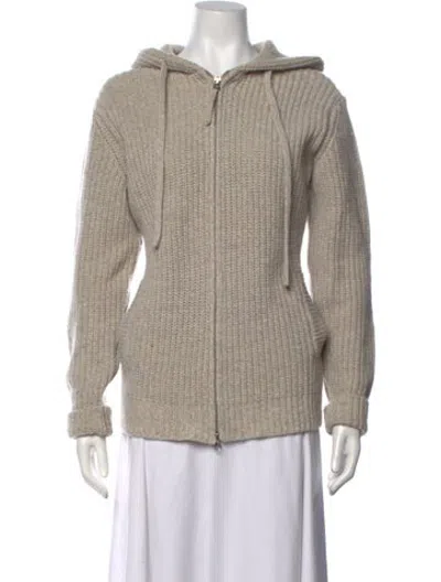 Pre-owned Outerknown Cashmere Open Front Sweater In Neutrals