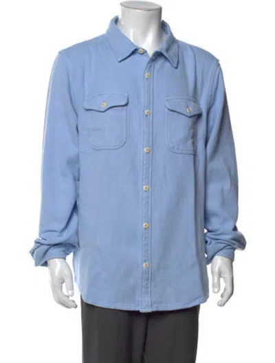 Pre-owned Outerknown Long Sleeve Shirt In Blue