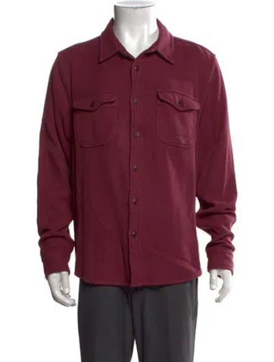Pre-owned Outerknown Long Sleeve Shirt In Burgundy